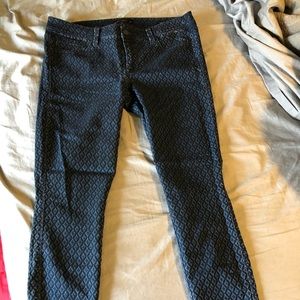 Black and blue diamond patter jeans